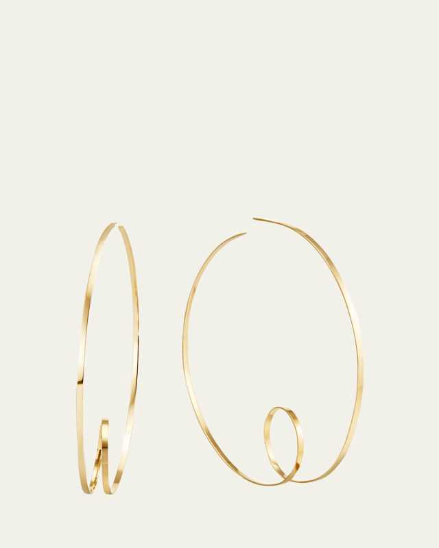 14k Loop Hoop Earrings, 80mm